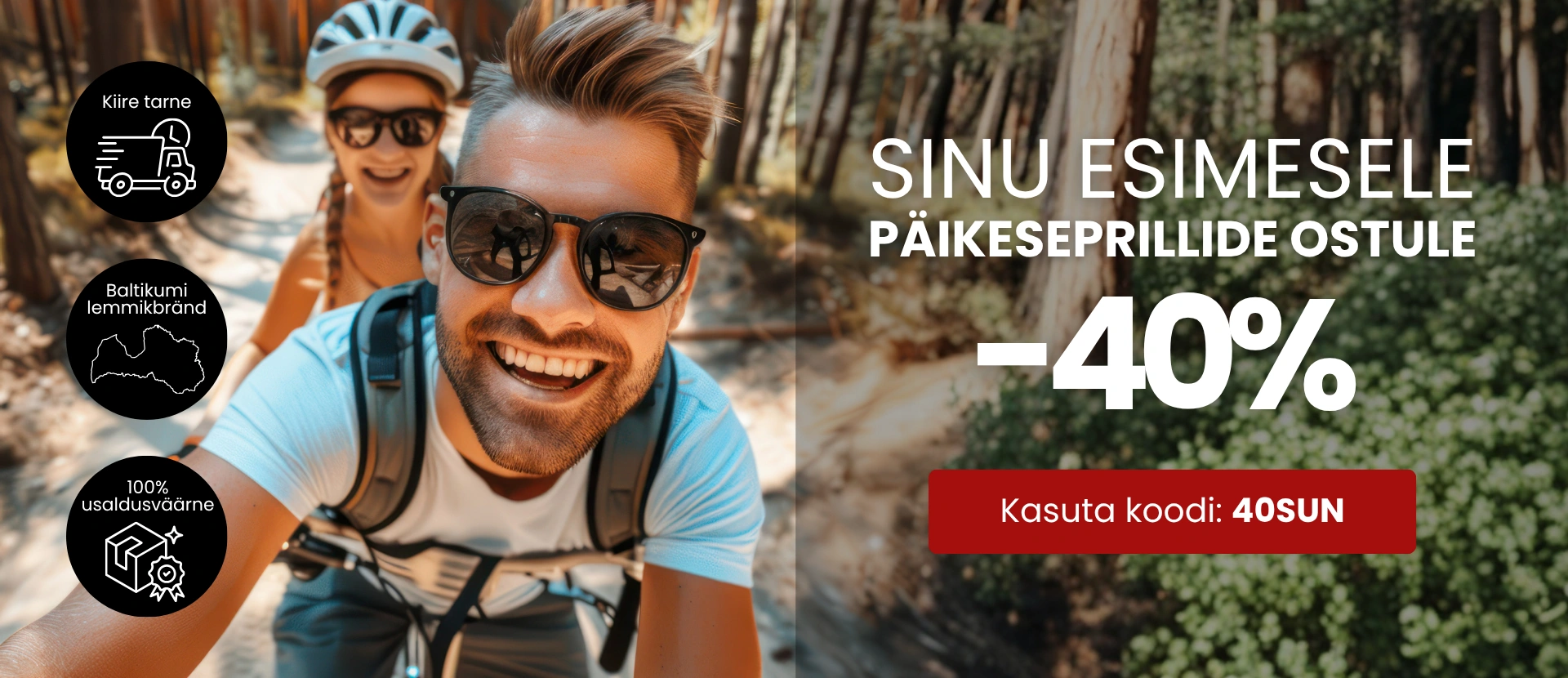 40% Saulesbrillēm